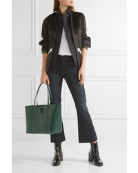 Темно-зеленая кожаная большая сумка от Kara