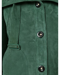 Женская темно-зеленая кожаная куртка от Chloé