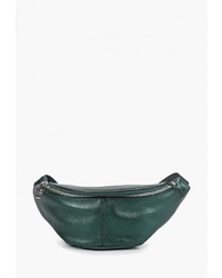 Темно-зеленая кожаная поясная сумка от Dimanche