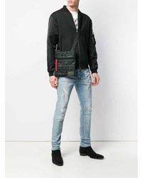 Темно-зеленая кожаная сумка почтальона от Diesel