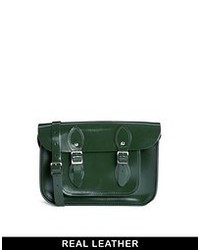 Темно-зеленая кожаная сумка-саквояж от Leather Satchel Company