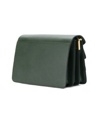 Темно-зеленая кожаная сумка-саквояж от Marni