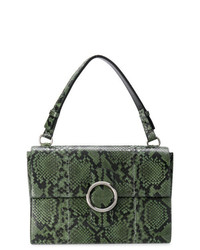 Темно-зеленая кожаная сумка-саквояж от Orciani