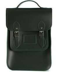 Темно-зеленая кожаная сумка-саквояж от The Cambridge Satchel Company