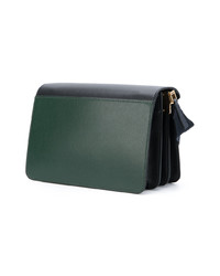 Темно-зеленая кожаная сумка-саквояж от Marni