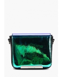 Темно-зеленая кожаная сумка через плечо от David Jones