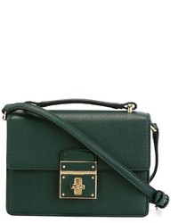 Темно-зеленая кожаная сумка через плечо от Dolce & Gabbana