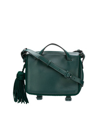Темно-зеленая кожаная сумка через плечо от Marco De Vincenzo