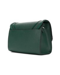 Темно-зеленая кожаная сумка через плечо от Karl Lagerfeld