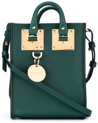 Темно-зеленая кожаная сумка через плечо от Sophie Hulme