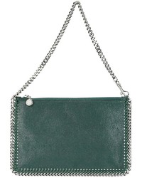 Темно-зеленая кожаная сумка через плечо от Stella McCartney
