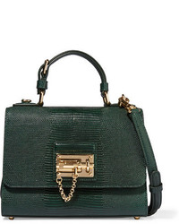 Женская темно-зеленая кожаная сумка от Dolce & Gabbana