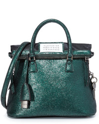 Женская темно-зеленая кожаная сумка от Maison Margiela