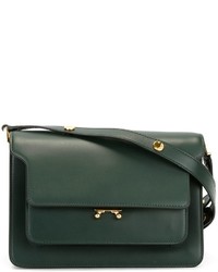 Женская темно-зеленая кожаная сумка от Marni