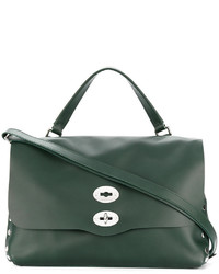 Женская темно-зеленая кожаная сумка от Zanellato