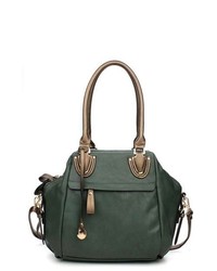 Темно-зеленая кожаная сумочка