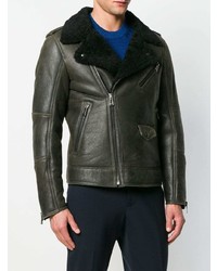 Мужская темно-зеленая короткая дубленка от Belstaff