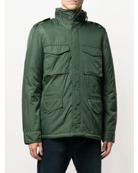 Мужская темно-зеленая куртка в стиле милитари от Aspesi