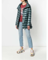 Женская темно-зеленая куртка-пуховик от Herno