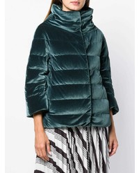 Женская темно-зеленая куртка-пуховик от Herno