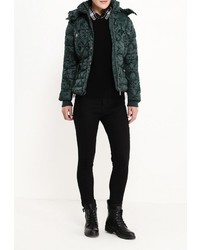 Женская темно-зеленая куртка-пуховик от Fantasy