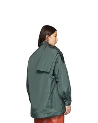 Женская темно-зеленая куртка-пуховик от Gucci