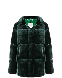 Женская темно-зеленая куртка-пуховик от Moncler