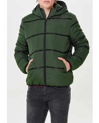 Мужская темно-зеленая куртка-пуховик от ONLY & SONS