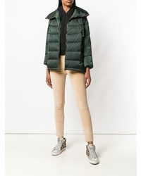 Женская темно-зеленая куртка-пуховик от Herno