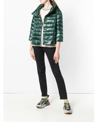 Женская темно-зеленая куртка-пуховик от Herno