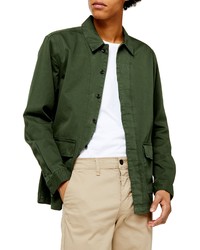 Темно-зеленая куртка-рубашка
