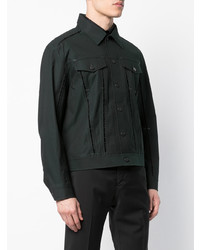 Мужская темно-зеленая куртка-рубашка с украшением от Yang Li