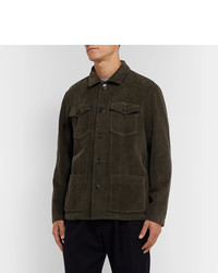 Мужская темно-зеленая куртка-рубашка от Altea