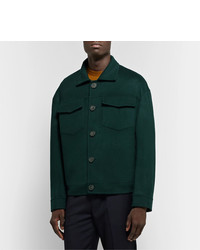 Мужская темно-зеленая куртка-рубашка от Acne Studios
