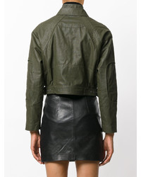 Женская темно-зеленая куртка от Moschino