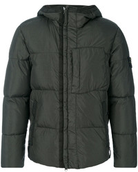 Мужская темно-зеленая куртка от Stone Island