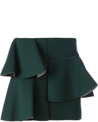 Темно-зеленая мини-юбка