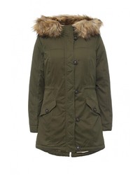 Женская темно-зеленая парка от Adrixx