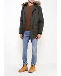 Мужская темно-зеленая парка от Alcott