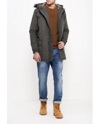 Мужская темно-зеленая парка от E-Bound