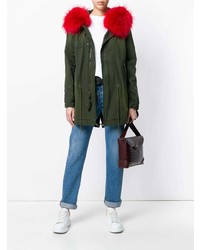 Женская темно-зеленая парка от Mr & Mrs Italy