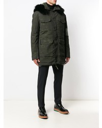 Мужская темно-зеленая парка от Mr & Mrs Italy