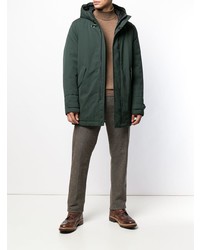 Мужская темно-зеленая парка от Fay