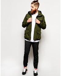 Мужская темно-зеленая парка от Scotch & Soda