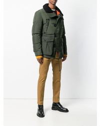 Мужская темно-зеленая парка от DSQUARED2