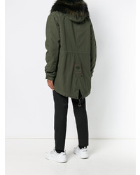 Мужская темно-зеленая парка от Mr & Mrs Italy