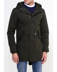 Мужская темно-зеленая парка от SPRINGFIELD