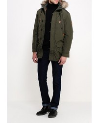 Мужская темно-зеленая парка от Tom Tailor Denim
