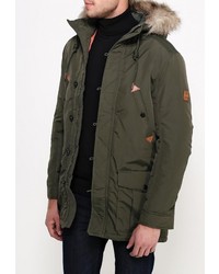 Мужская темно-зеленая парка от Tom Tailor Denim