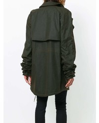 Женская темно-зеленая парка от Saint Laurent